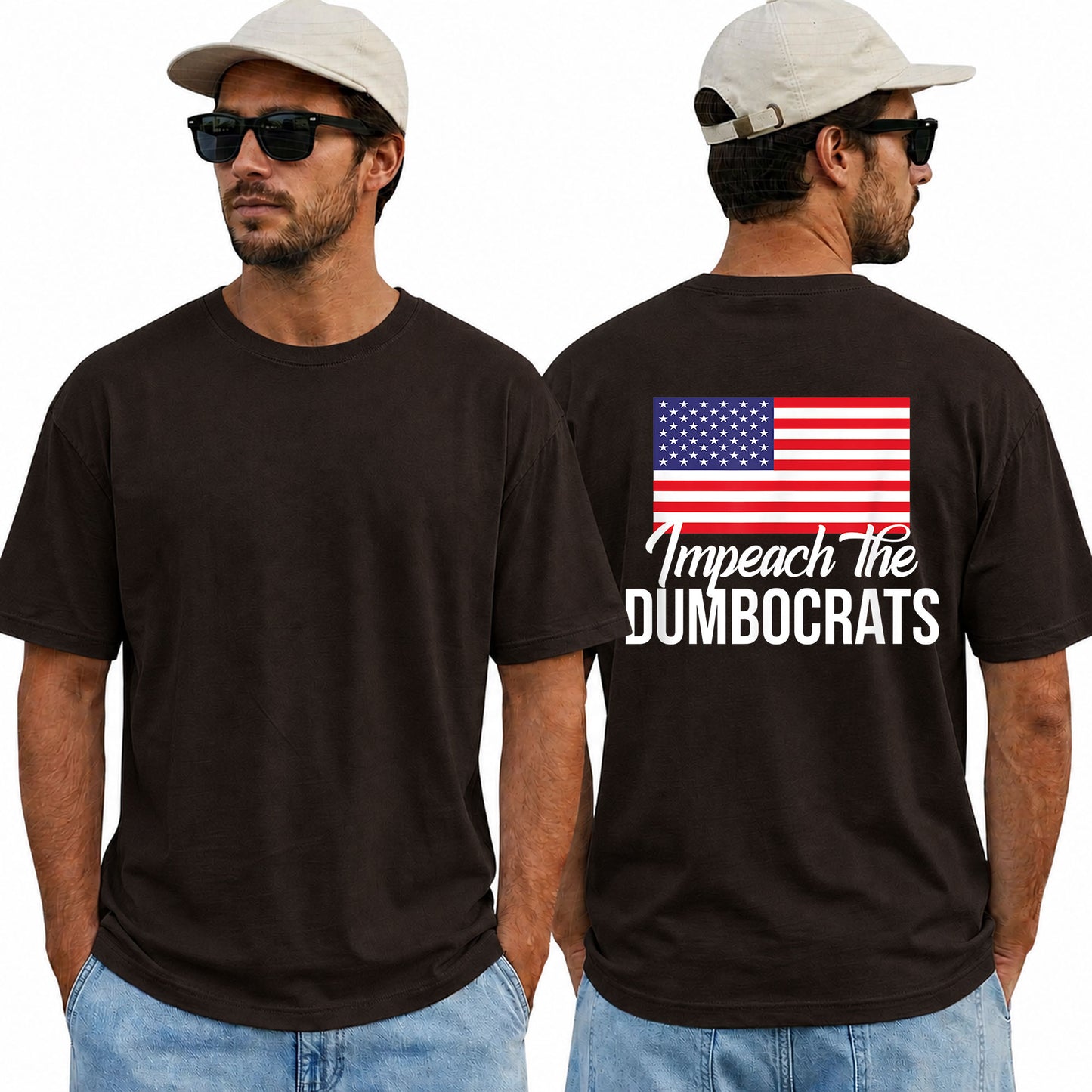 Impeach The Dumbocrats Shirt Funny Pro Trump Patriotic Graphic Tee Conservative Political Gift For Men Women