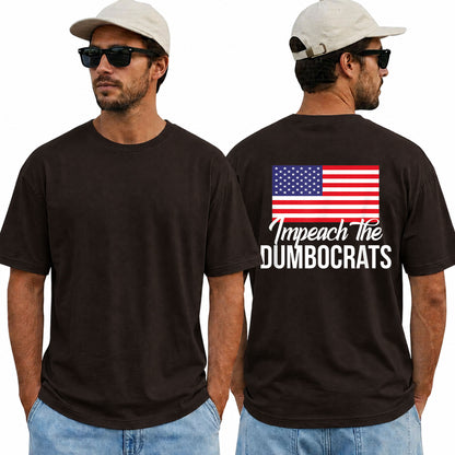 Impeach The Dumbocrats Shirt Funny Pro Trump Patriotic Graphic Tee Conservative Political Gift For Men Women
