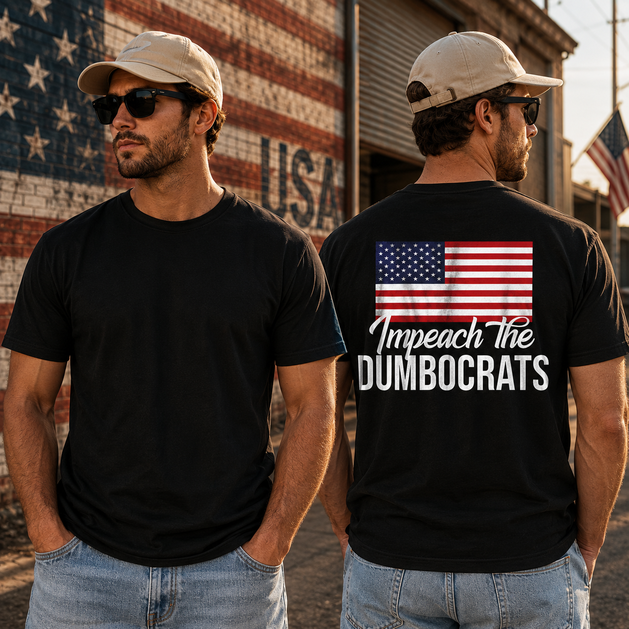 Impeach The Dumbocrats Shirt Funny Pro Trump Patriotic Graphic Tee Conservative Political Gift For Men Women