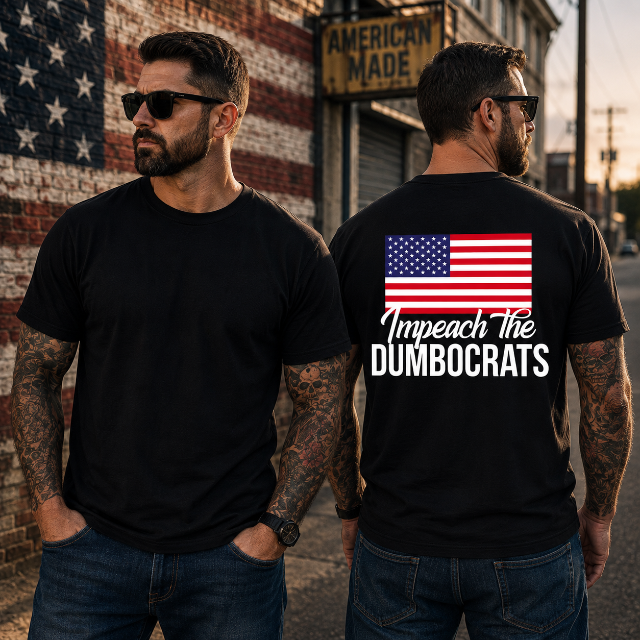 Impeach The Dumbocrats Shirt Funny Pro Trump Patriotic Graphic Tee Conservative Political Gift For Men Women
