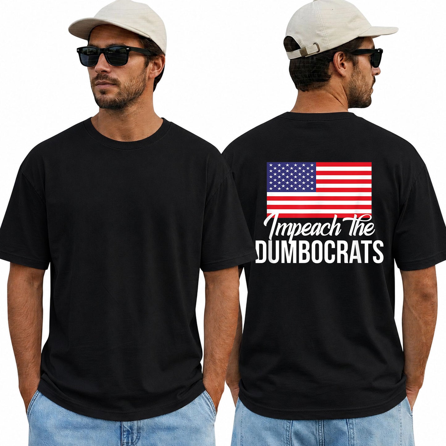 Impeach The Dumbocrats Shirt Funny Pro Trump Patriotic Graphic Tee Conservative Political Gift For Men Women