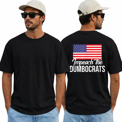 Impeach The Dumbocrats Shirt Funny Pro Trump Patriotic Graphic Tee Conservative Political Gift For Men Women