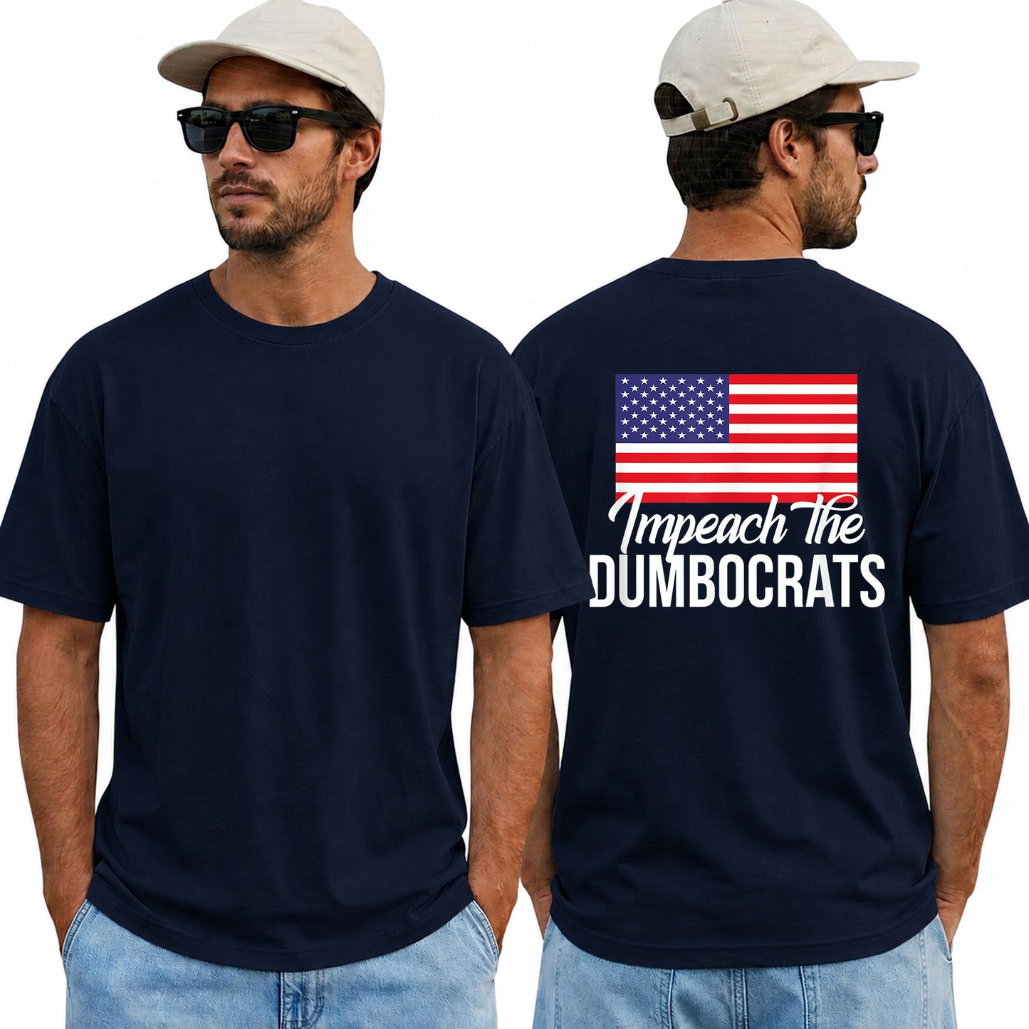 Impeach The Dumbocrats Shirt Funny Pro Trump Patriotic Graphic Tee Conservative Political Gift For Men Women