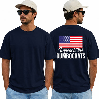 Impeach The Dumbocrats Shirt Funny Pro Trump Patriotic Graphic Tee Conservative Political Gift For Men Women