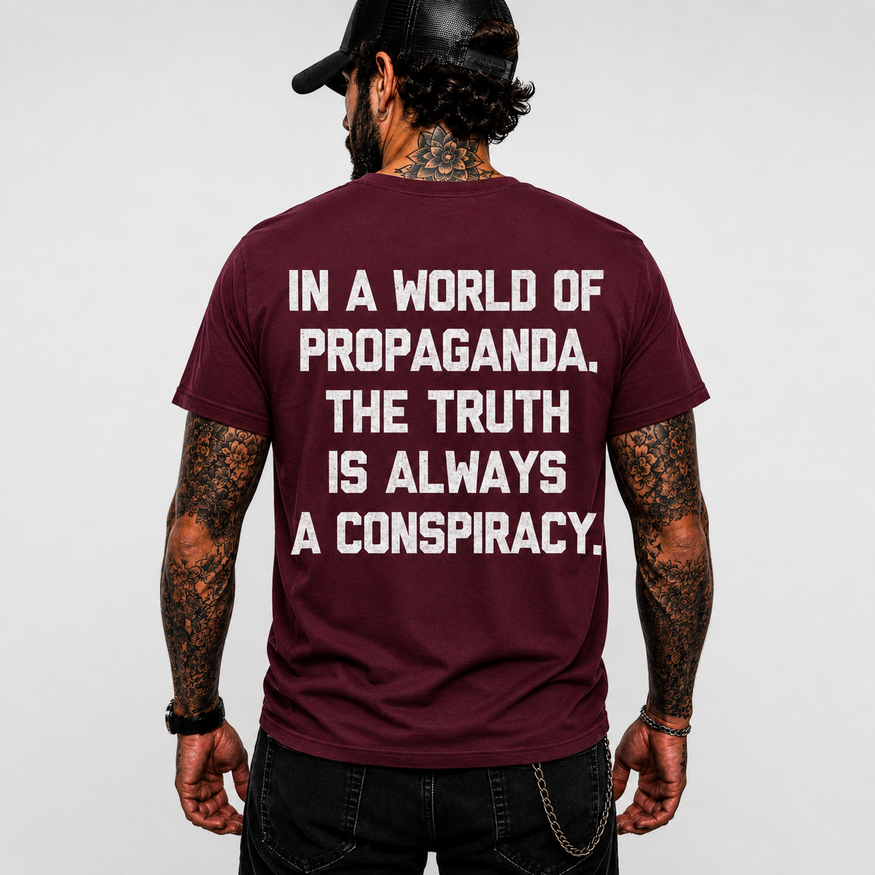 In A World Of Propaganda The Truth Is Always A Conspiracy Shirt Freedom Patriot Graphic Tee Liberty Political Gift For Men Women