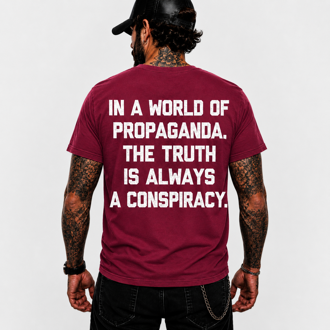 In A World Of Propaganda The Truth Is Always A Conspiracy Shirt Freedom Patriot Graphic Tee Liberty Political Gift For Men Women