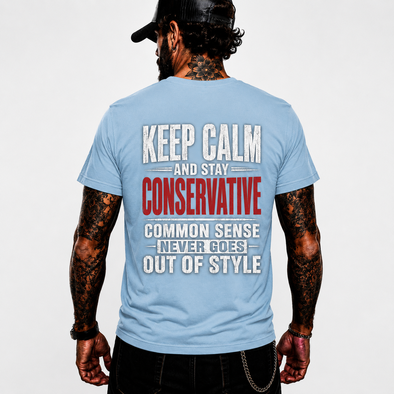 Keep Calm And Stay Conservative Shirt Funny Conservative Political Graphic Tee Patriot Gift For Men Women