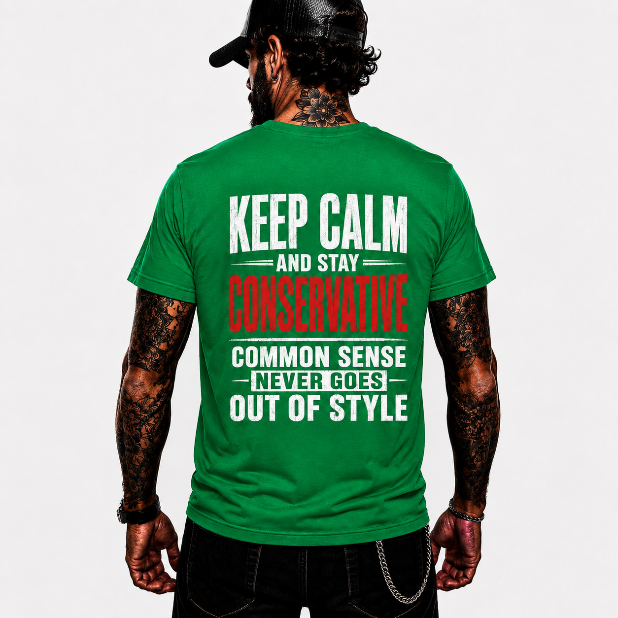 Keep Calm And Stay Conservative Shirt Funny Conservative Political Graphic Tee Patriot Gift For Men Women