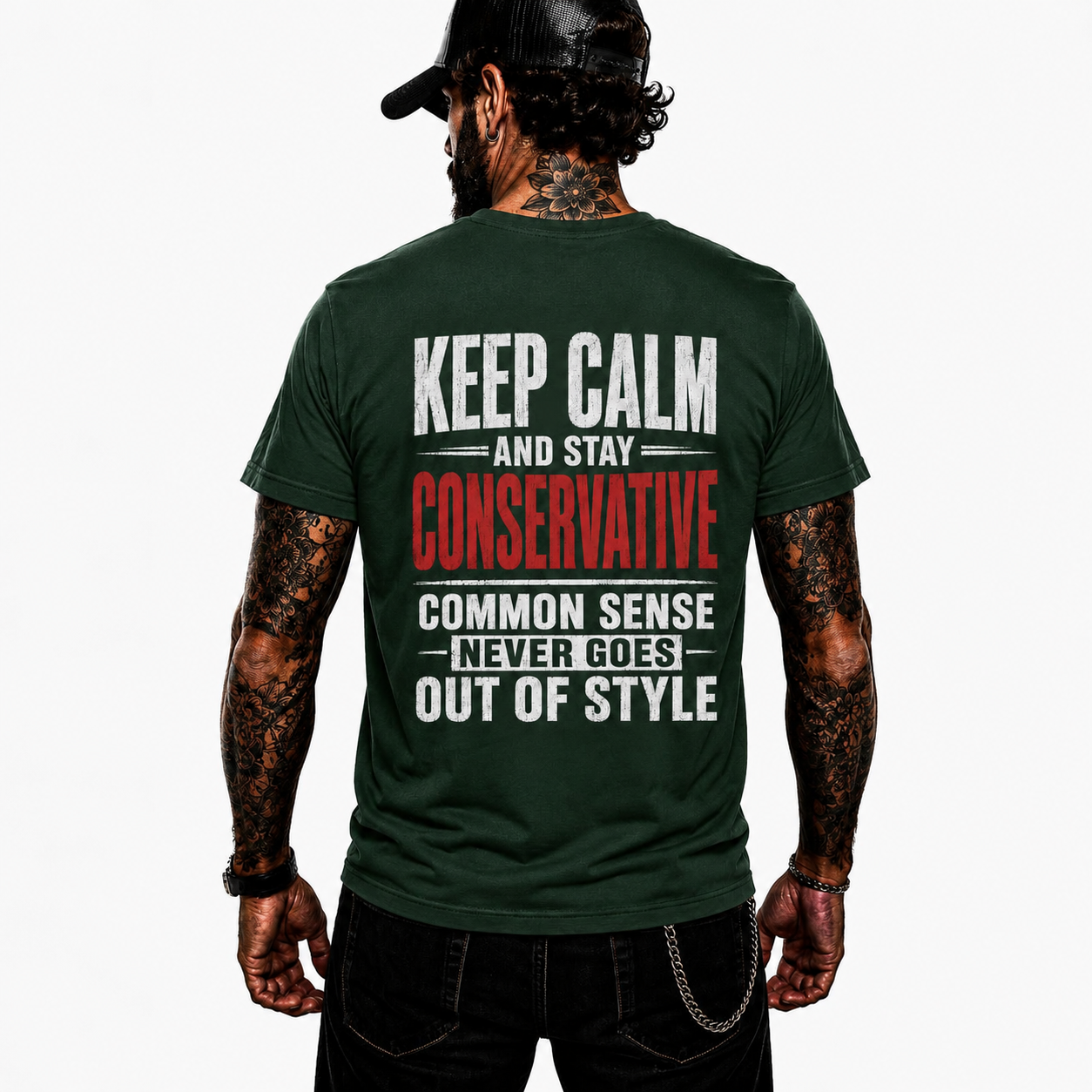 Keep Calm And Stay Conservative Shirt Funny Conservative Political Graphic Tee Patriot Gift For Men Women
