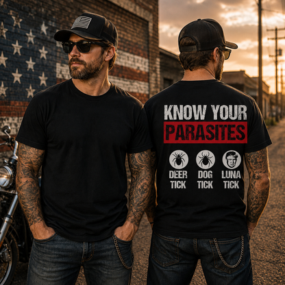Know Your Parasites Politicians Media Bureaucrats Lobbyists Shirt Funny Anti Establishment Political Graphic Tee Freedom Gift For Adults