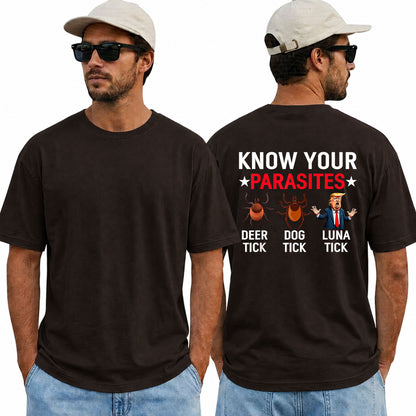 Know Your Parasites Shirt Funny Anti Trump Political Graphic Tee Protest Meme Gift For Adults