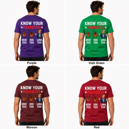 Know Your Parasites Shirt Funny Anti Trump Political Graphic Tee Protest Meme Gift For Adults