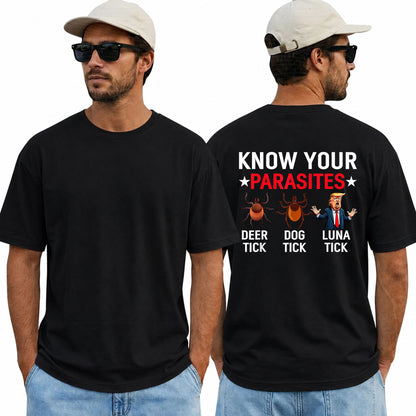 Know Your Parasites Shirt Funny Anti Trump Political Graphic Tee Protest Meme Gift For Adults