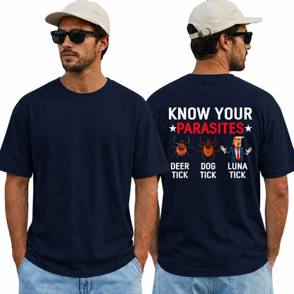 Know Your Parasites Shirt Funny Anti Trump Political Graphic Tee Protest Meme Gift For Adults