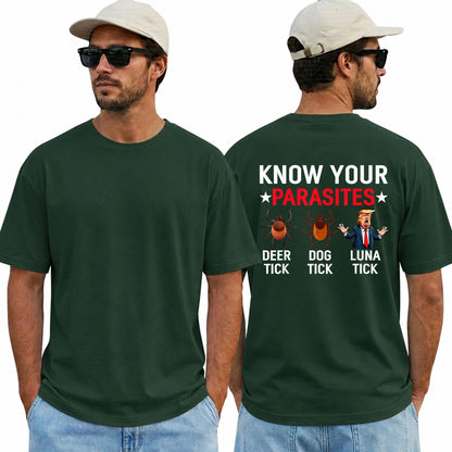 Know Your Parasites Shirt Funny Anti Trump Political Graphic Tee Protest Meme Gift For Adults