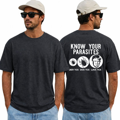 Know Your Parasites Shirt Funny Anti Trump Resist Political Graphic Tee Protest Gift For Adults
