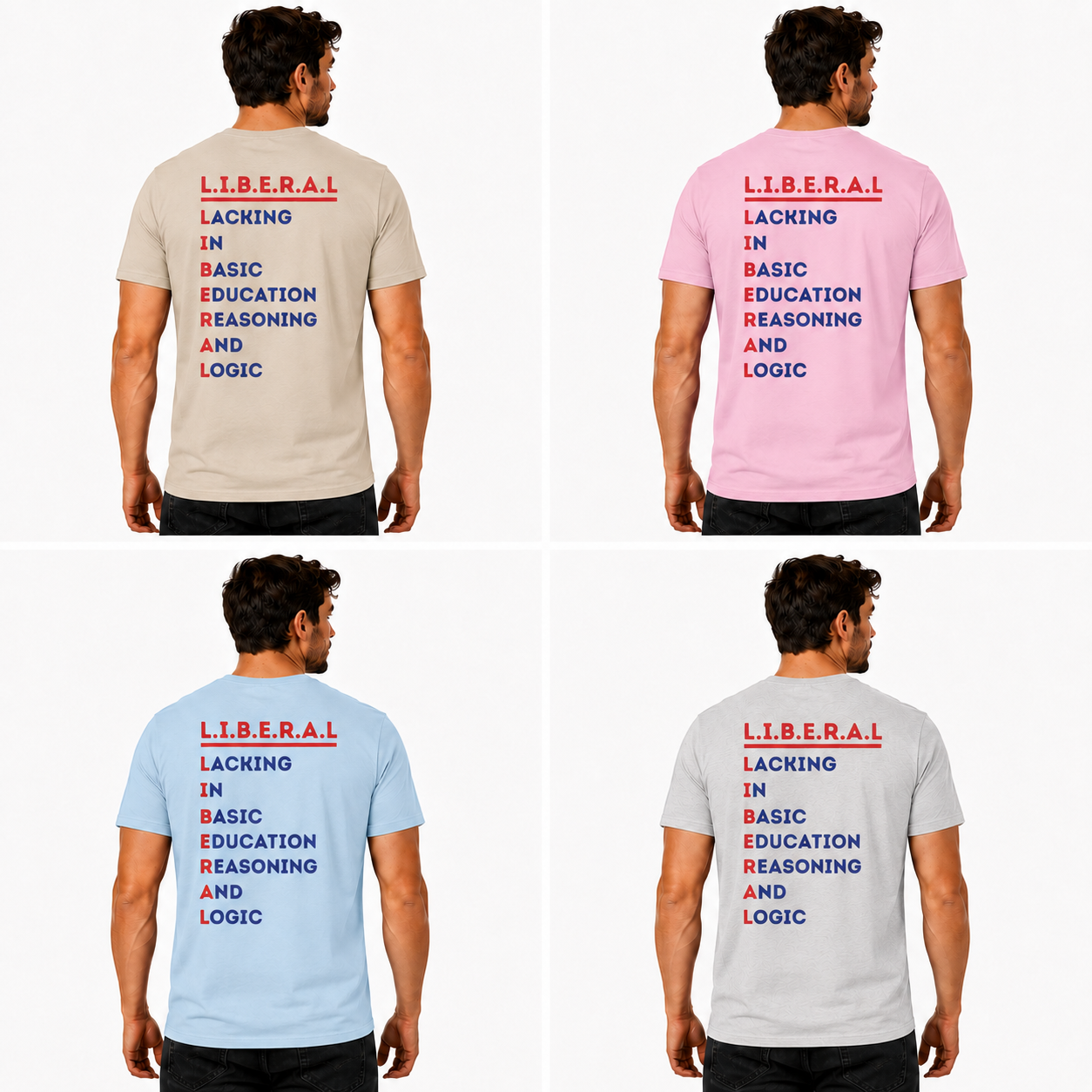 Liberal Lacking In Basic Education Reasoning And Logic Shirt Funny Conservative Political Graphic Tee Anti Woke Patriot Gift For Adults
