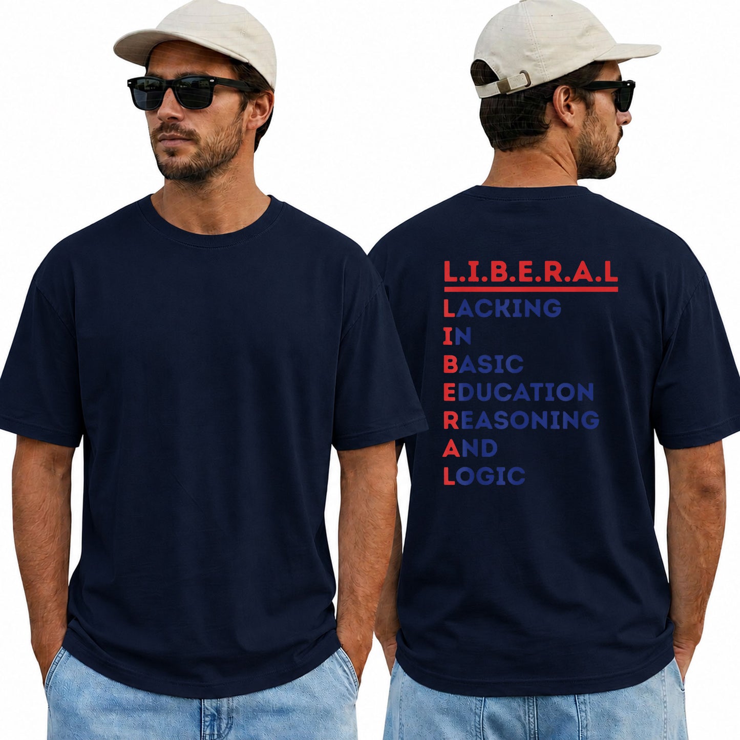 Liberal Lacking In Basic Education Reasoning And Logic Shirt Funny Conservative Political Graphic Tee Anti Woke Patriot Gift For Adults