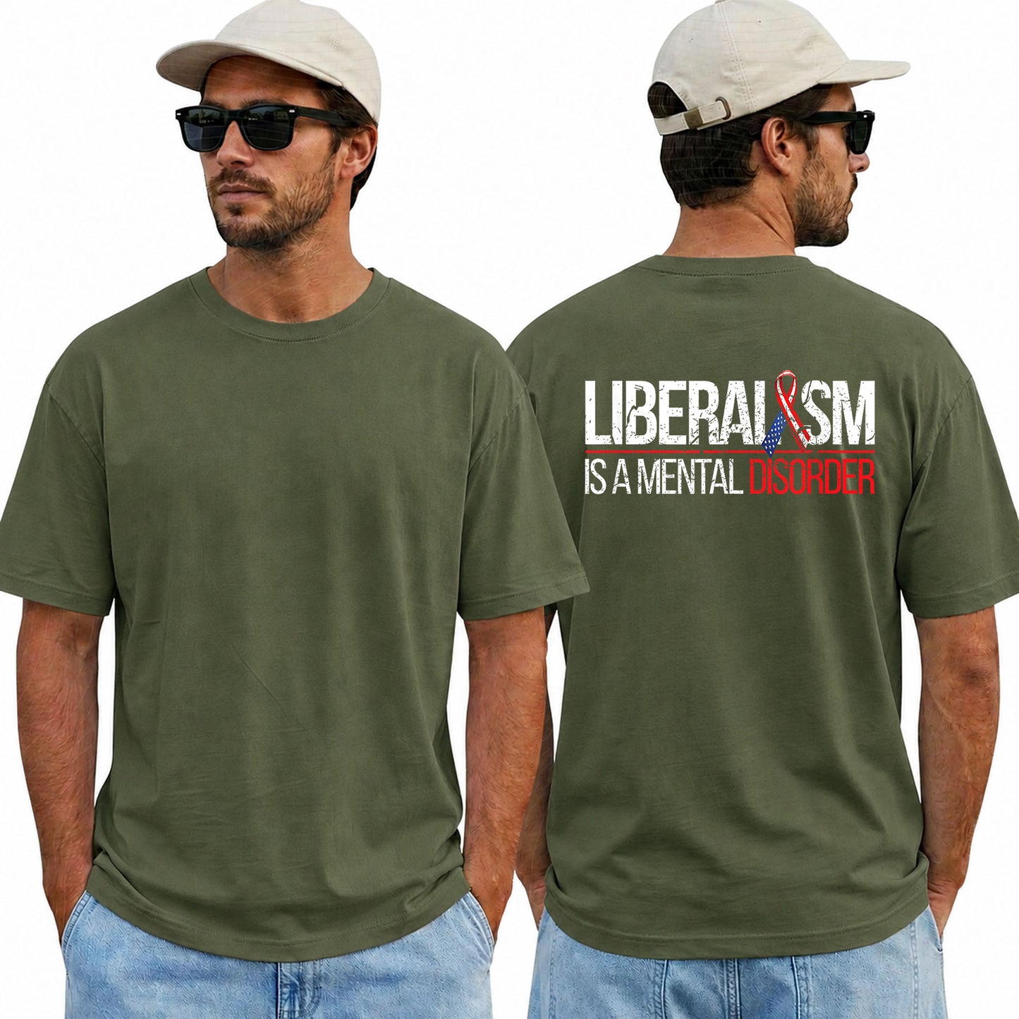 Liberalism Is A Mental Disorder Shirt Funny Conservative Political Graphic Tee Anti Woke Patriot Gift For Adults