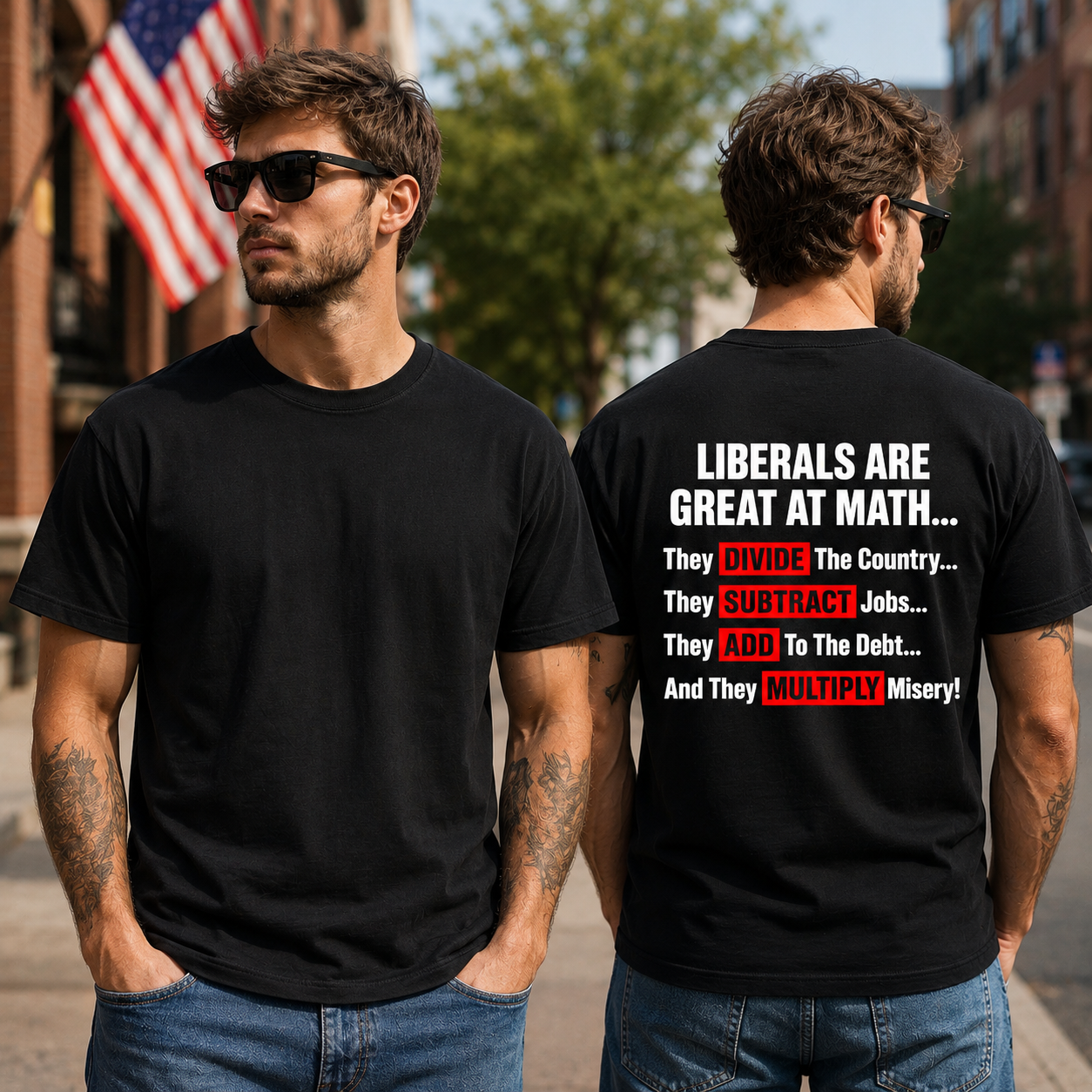 Liberals Are Great At Math Shirt Funny Conservative Political Graphic Tee Anti Liberal Humor Gift For Adults