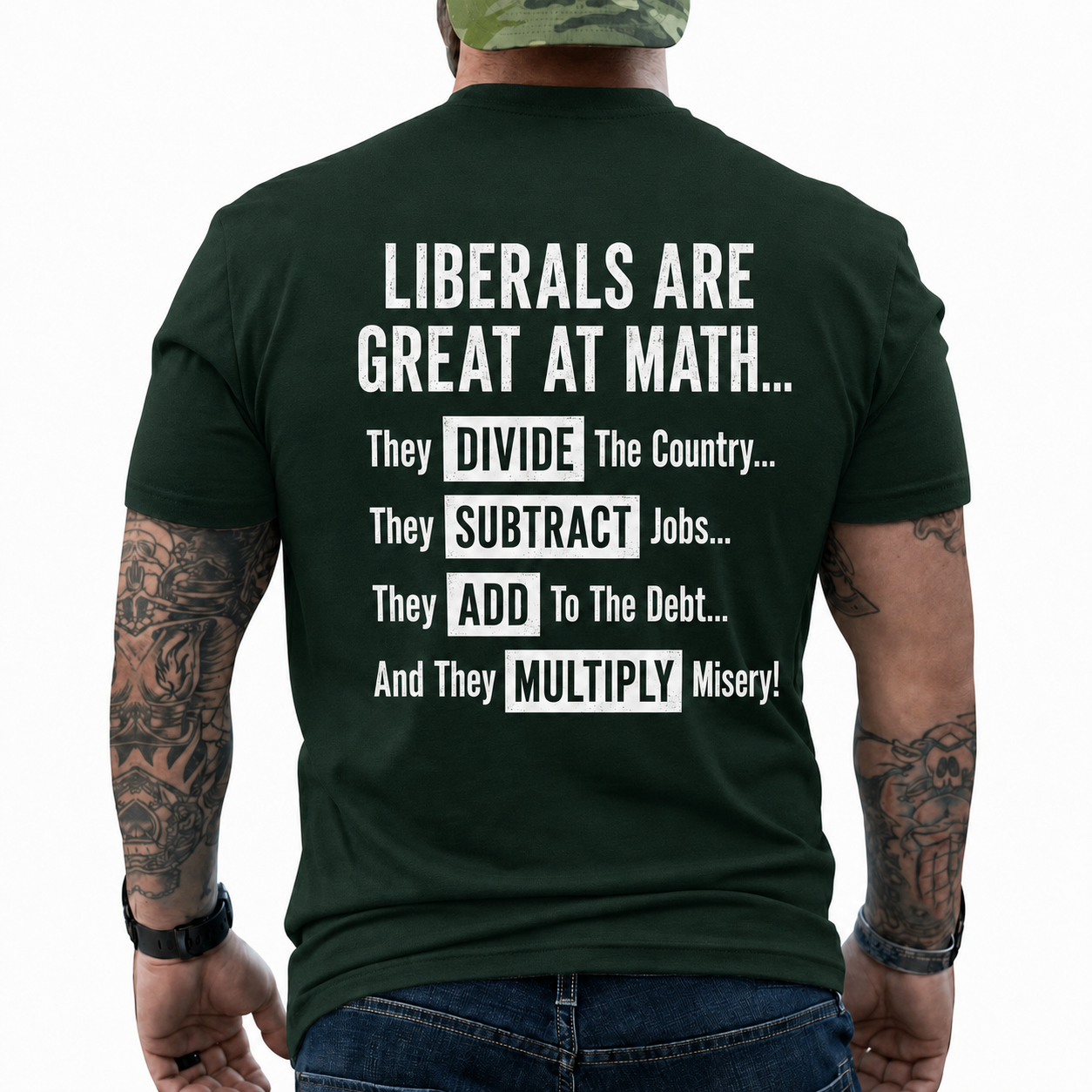 Liberals Are Great At Math Shirt Funny Conservative Political Graphic Tee Anti Woke Patriot Gift For Adults