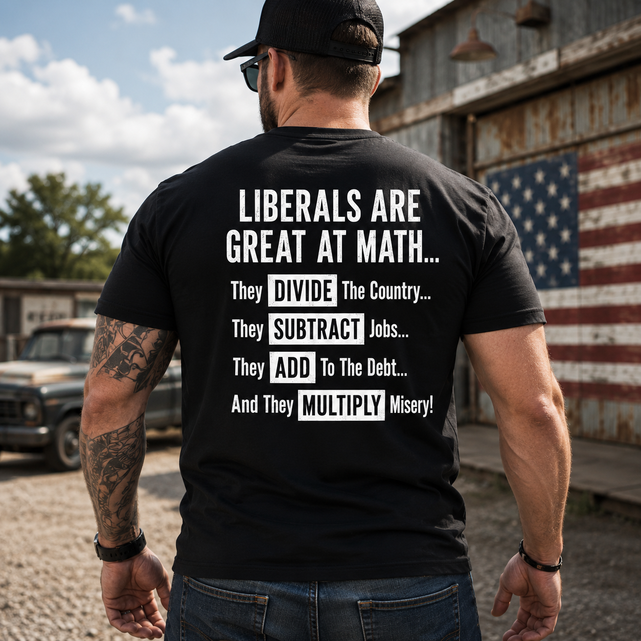 Liberals Are Great At Math Shirt Funny Conservative Political Graphic Tee Anti Woke Patriot Gift For Adults