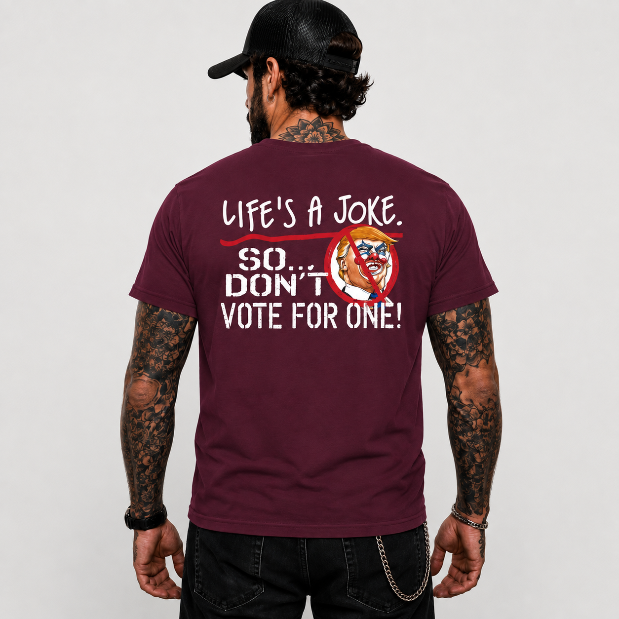 Life Is A Joke So Dont Vote For One Shirt Funny Anti Trump Political Graphic Tee Protest Gift For Adults