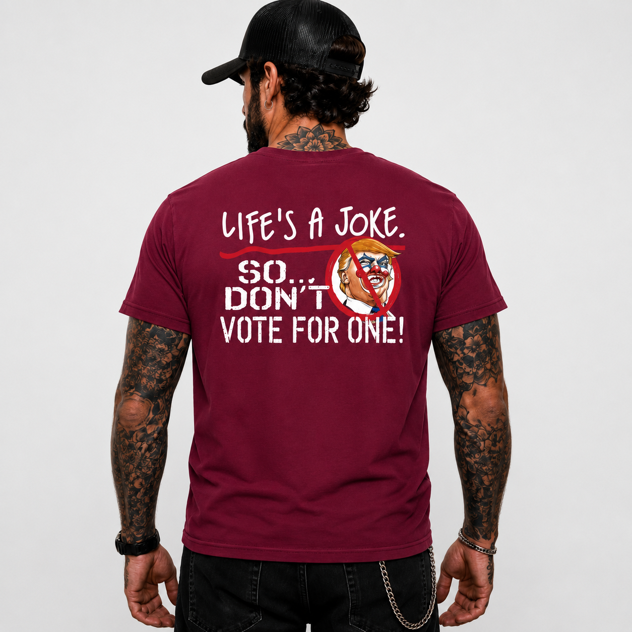 Life Is A Joke So Dont Vote For One Shirt Funny Anti Trump Political Graphic Tee Protest Gift For Adults