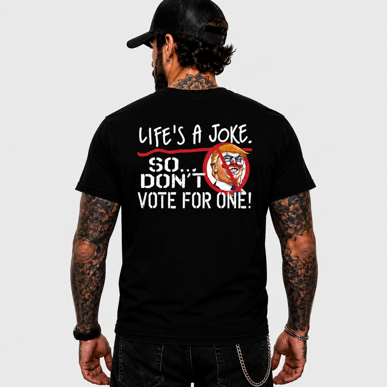 Life Is A Joke So Dont Vote For One Shirt Funny Anti Trump Political Graphic Tee Protest Gift For Adults