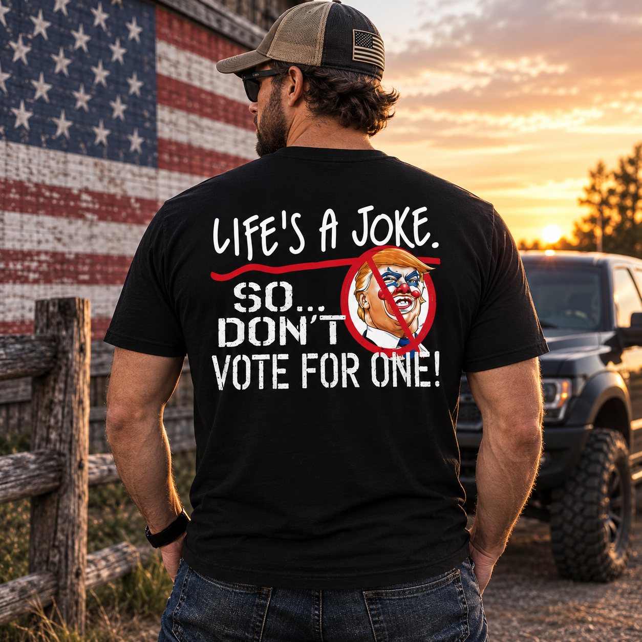 Life Is A Joke So Dont Vote For One Shirt Funny Anti Trump Political Graphic Tee Protest Gift For Adults
