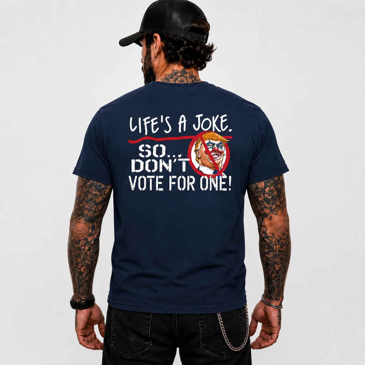 Life Is A Joke So Dont Vote For One Shirt Funny Anti Trump Political Graphic Tee Protest Gift For Adults