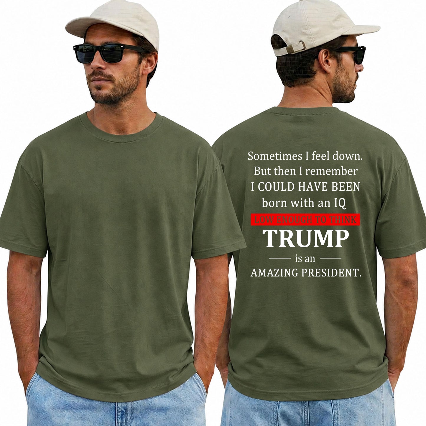 Low Enough To Think Trump Is An Amazing President Shirt Funny Anti Trump Political Graphic Tee Protest Gift For Adults
