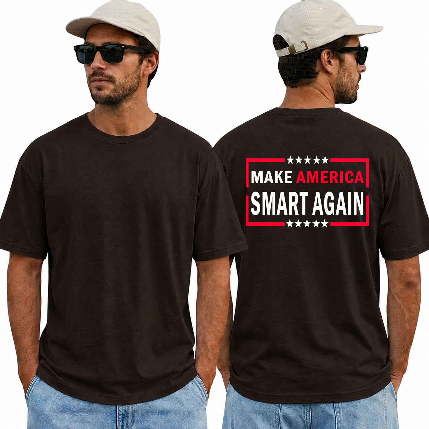 Make America Smart Again Shirt Funny Anti Trump Political Graphic Tee Protest Gift For Adults