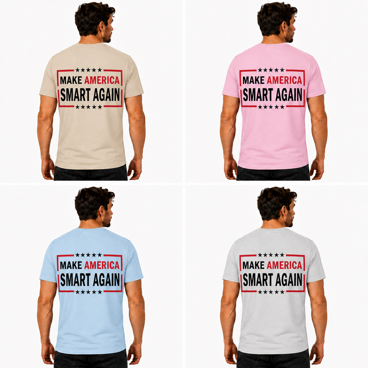 Make America Smart Again Shirt Funny Anti Trump Political Graphic Tee Protest Gift For Adults