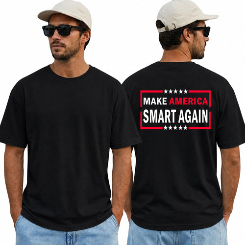 Make America Smart Again Shirt Funny Anti Trump Political Graphic Tee Protest Gift For Adults