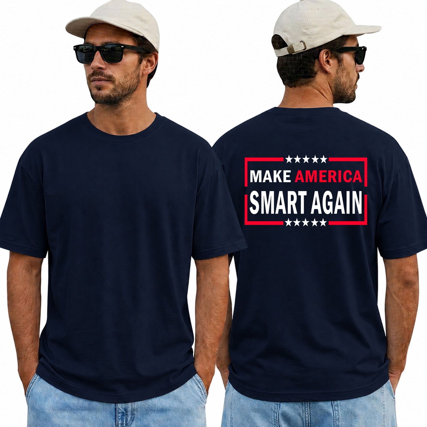 Make America Smart Again Shirt Funny Anti Trump Political Graphic Tee Protest Gift For Adults
