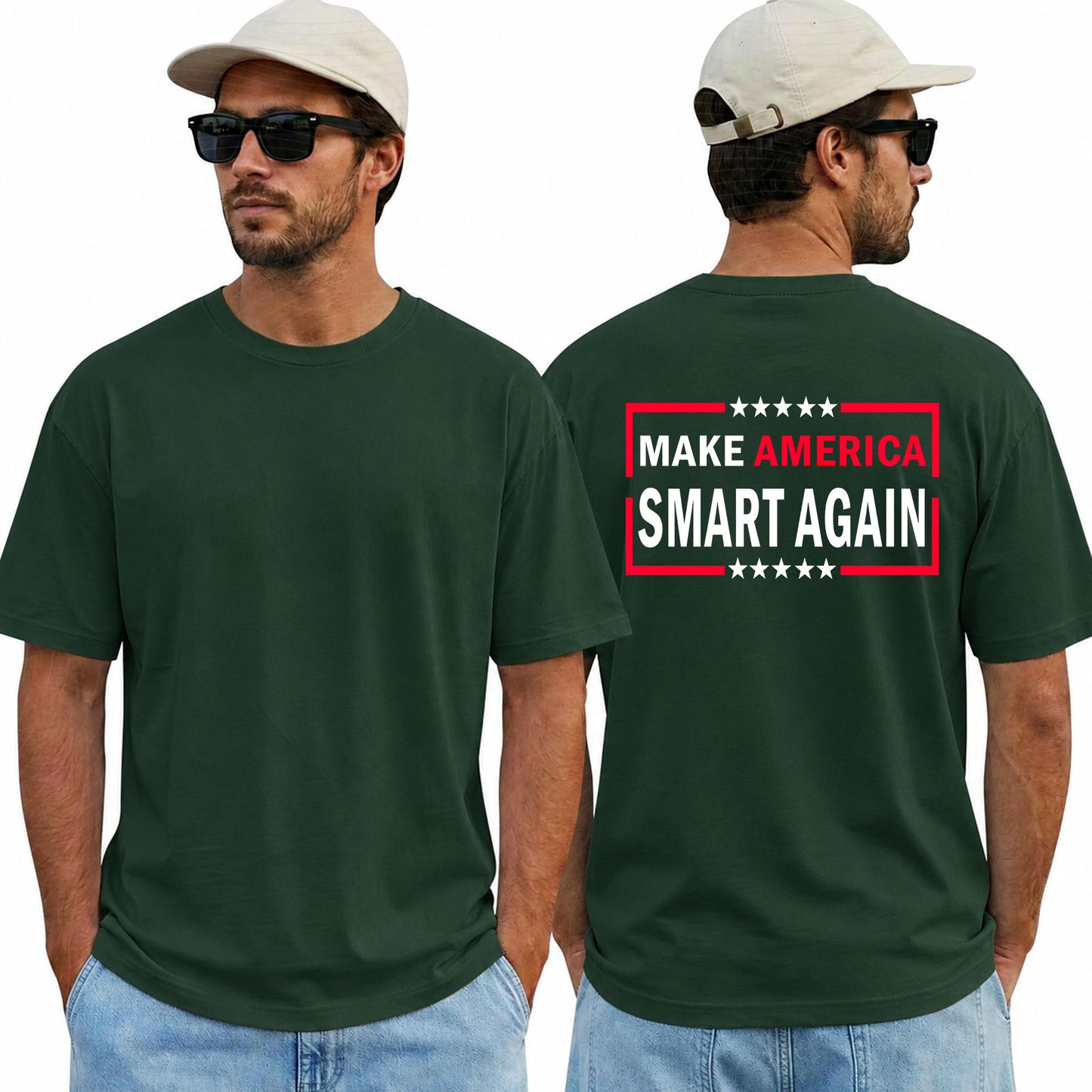 Make America Smart Again Shirt Funny Anti Trump Political Graphic Tee Protest Gift For Adults