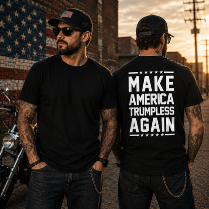 Make America Trumpless Again Shirt Funny Anti Trump Political Graphic Tee Protest Gift For Adults