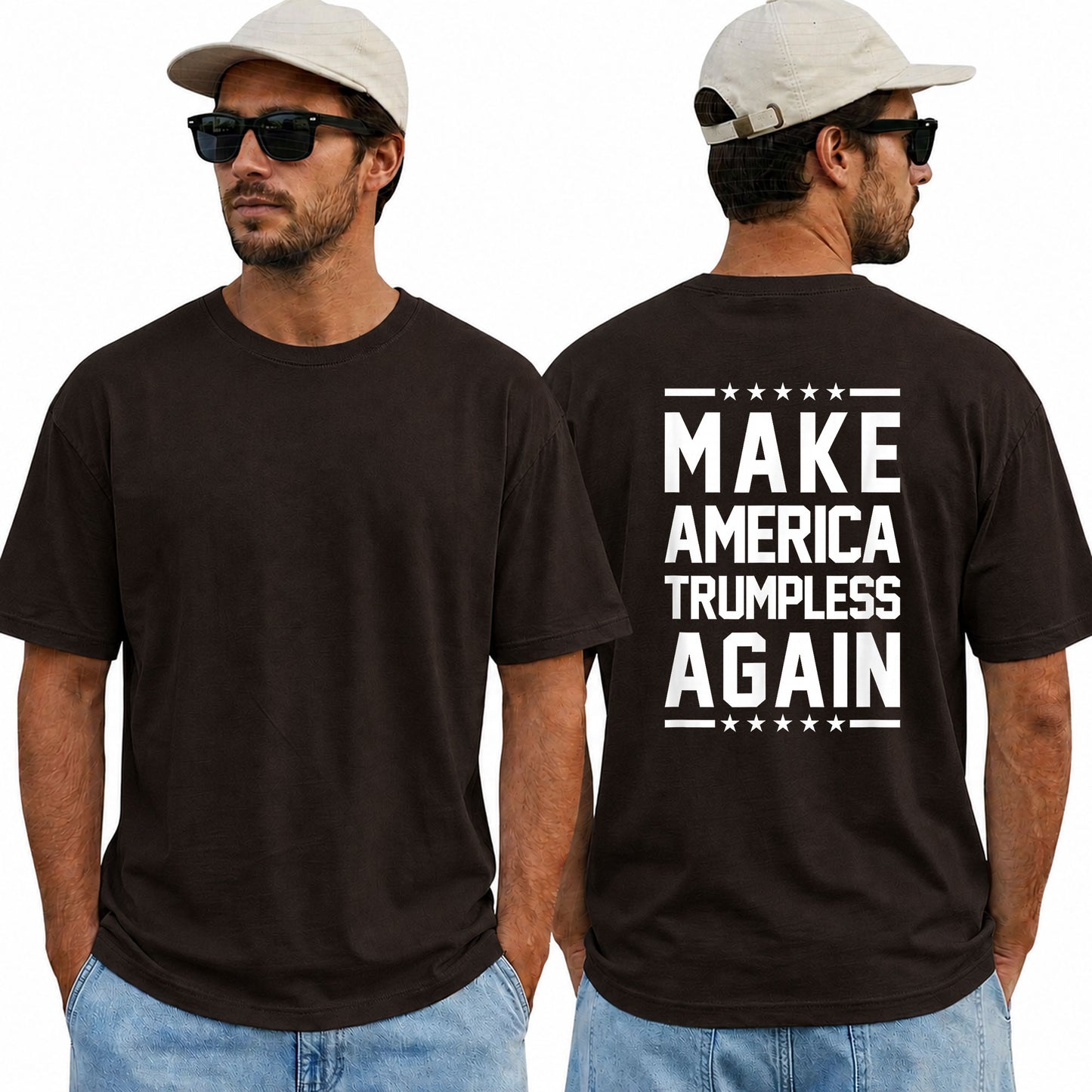 Make America Trumpless Again Shirt Funny Anti Trump Political Graphic Tee Protest Gift For Adults