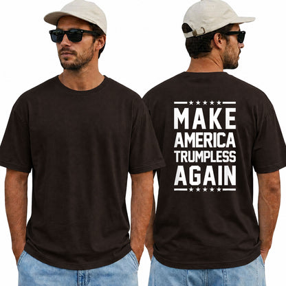 Make America Trumpless Again Shirt Funny Anti Trump Political Graphic Tee Protest Gift For Adults