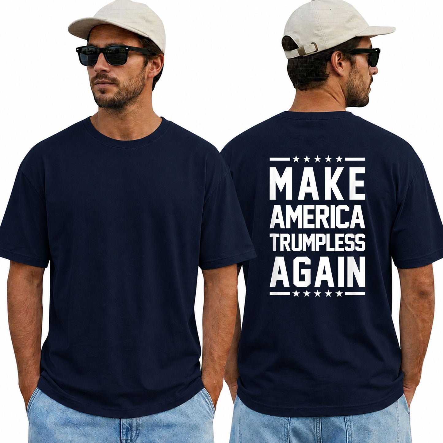 Make America Trumpless Again Shirt Funny Anti Trump Political Graphic Tee Protest Gift For Adults