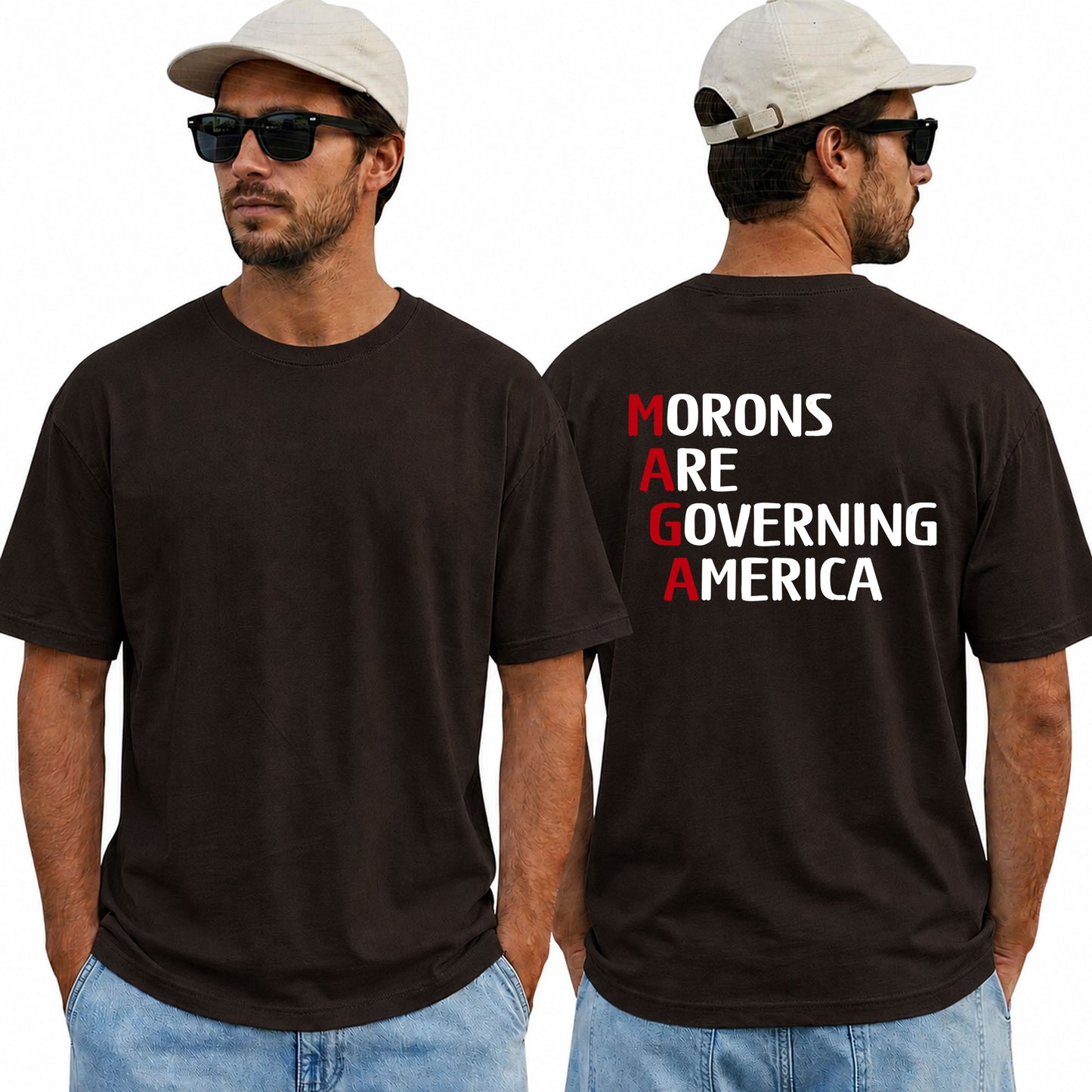 Morons Are Governing America Shirt Funny Anti Trump Political Graphic Tee Protest Gift For Adults
