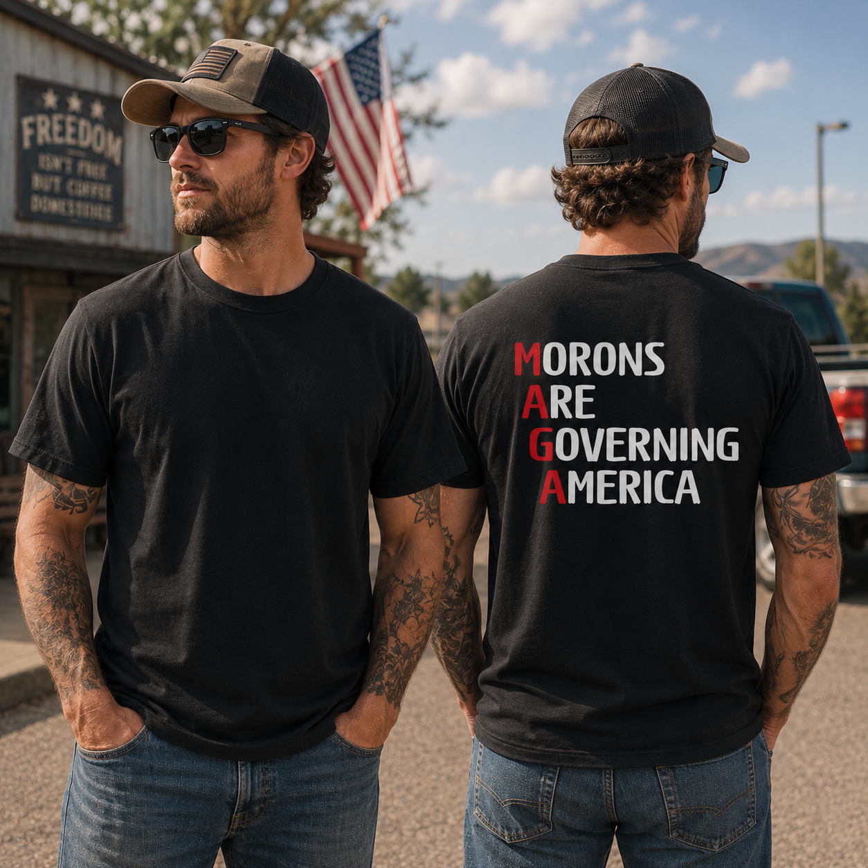 Morons Are Governing America Shirt Funny Anti Trump Political Graphic Tee Protest Gift For Adults