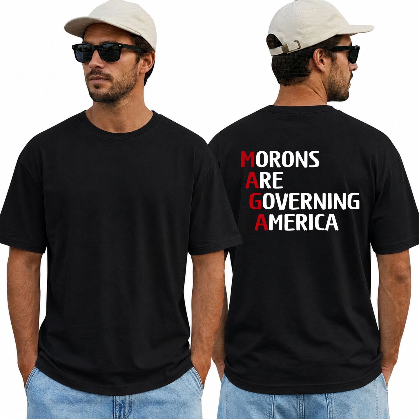 Morons Are Governing America Shirt Funny Anti Trump Political Graphic Tee Protest Gift For Adults