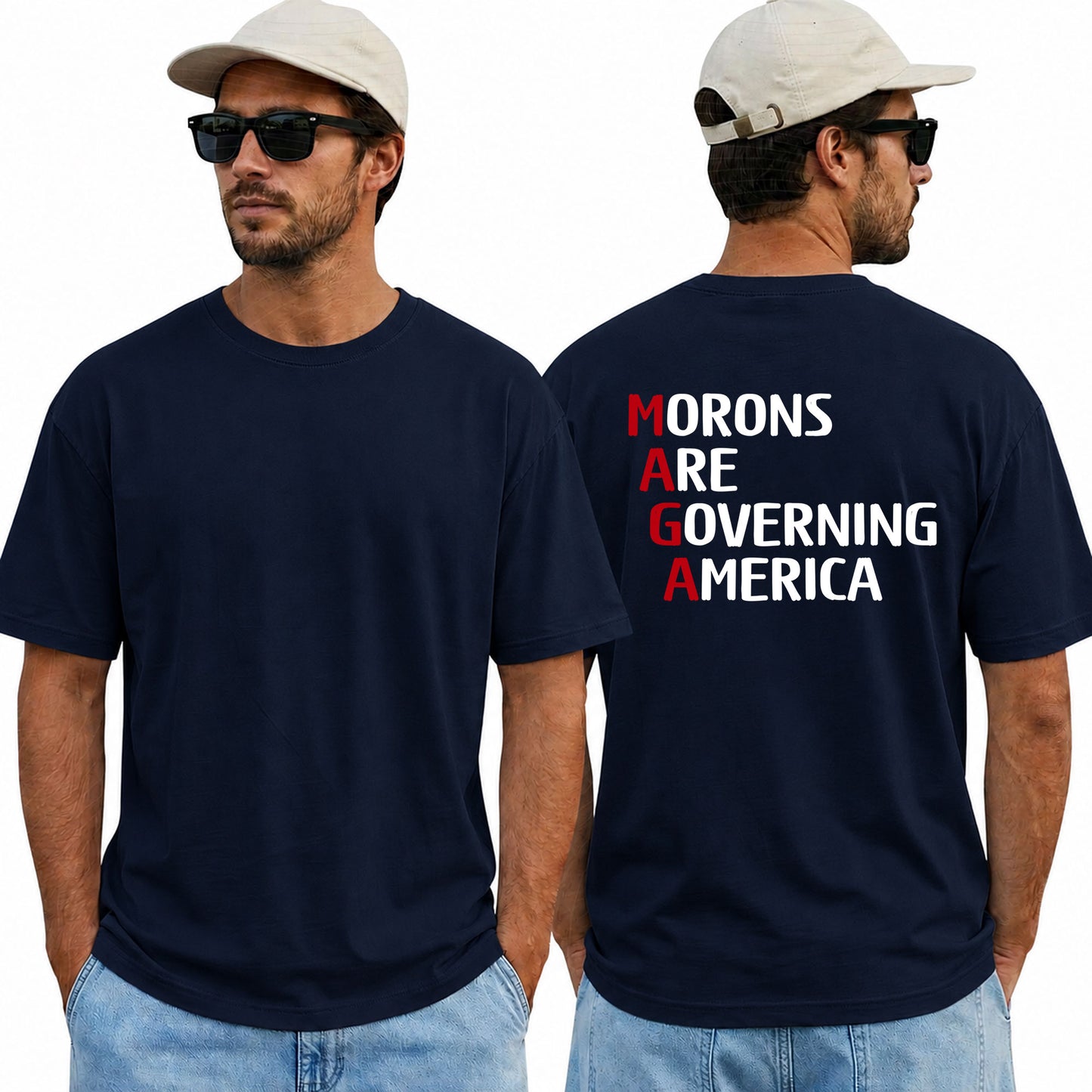 Morons Are Governing America Shirt Funny Anti Trump Political Graphic Tee Protest Gift For Adults