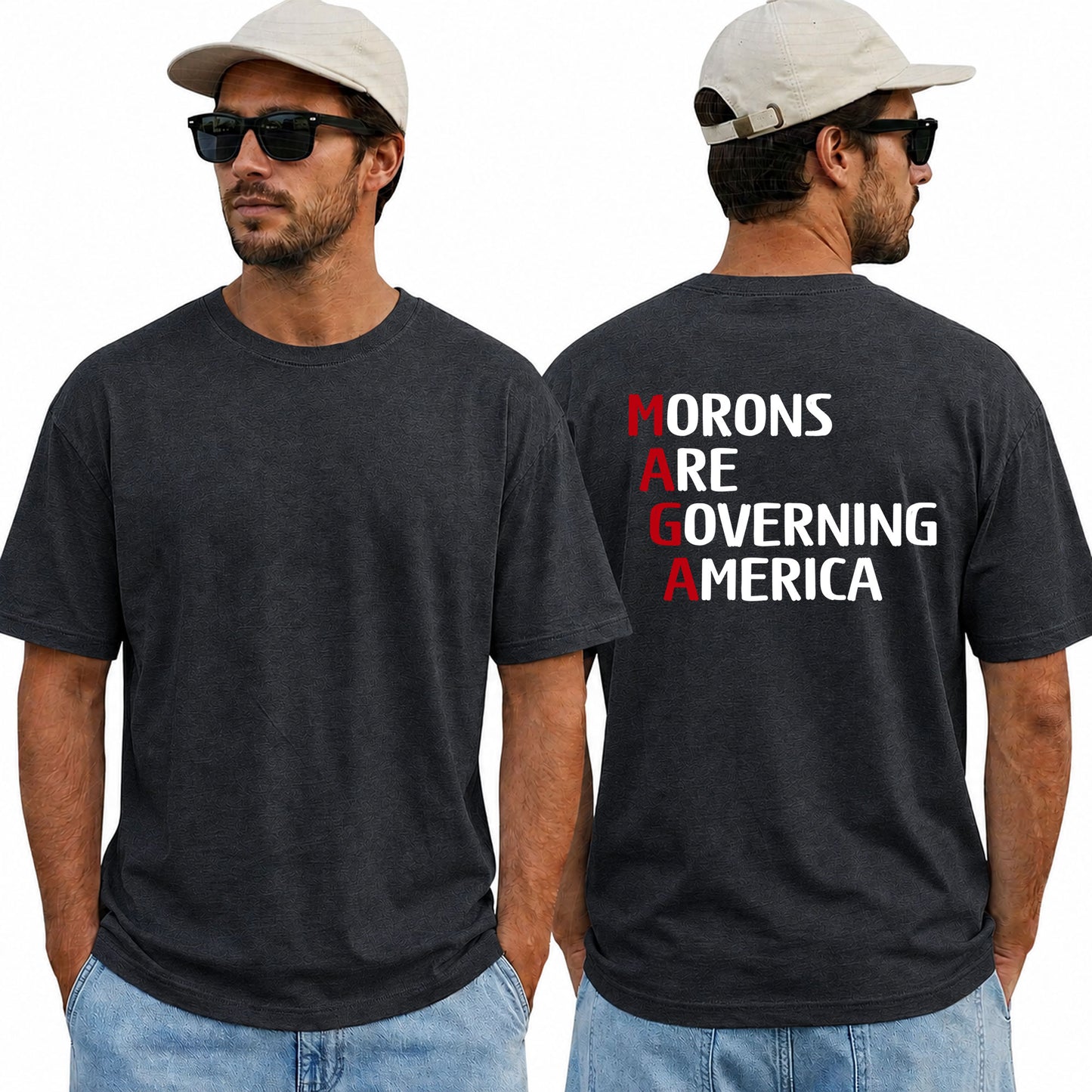 Morons Are Governing America Shirt Funny Anti Trump Political Graphic Tee Protest Gift For Adults