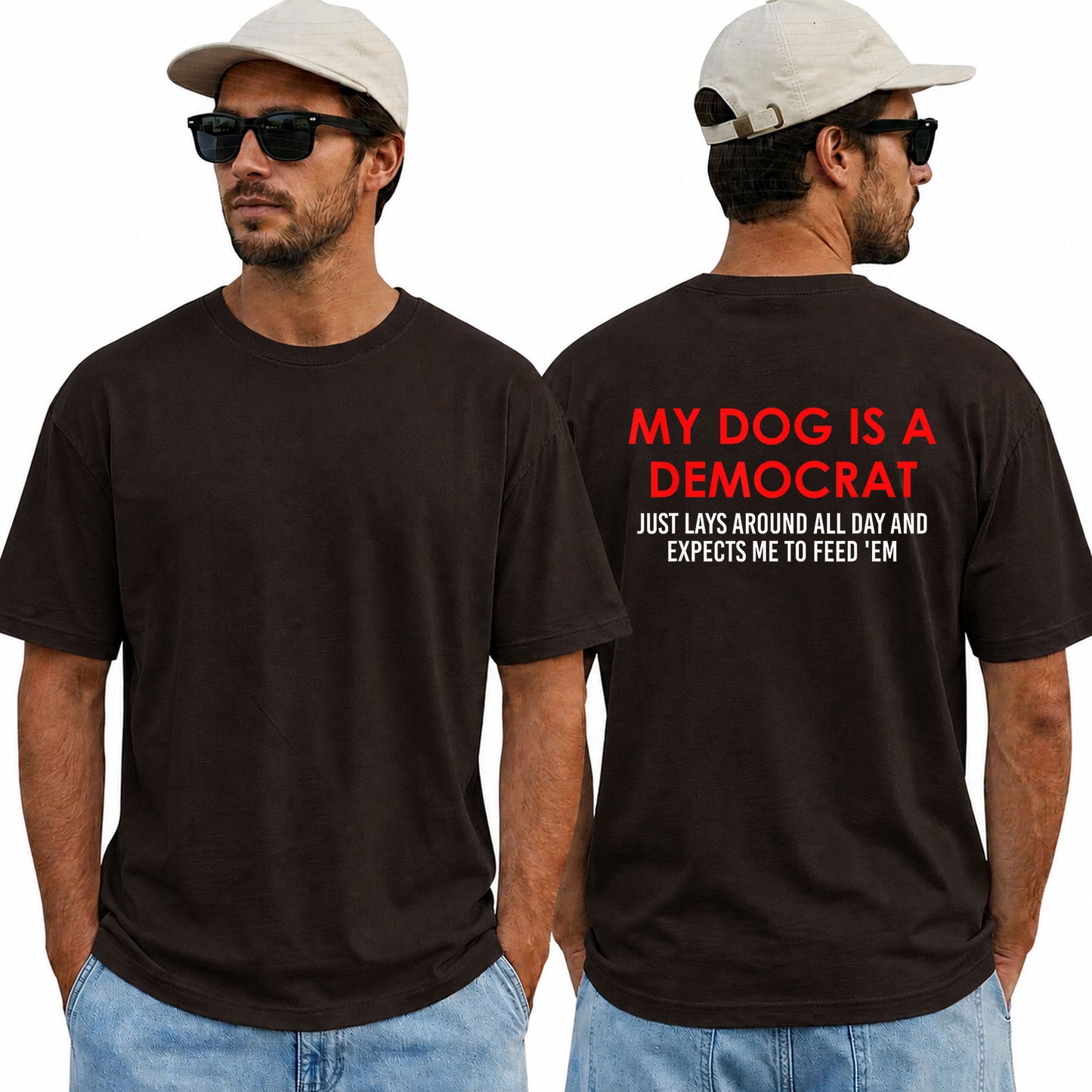 My Dog Is A Democrat Shirt Funny Conservative Political Graphic Tee Anti Liberal Gift For Adults