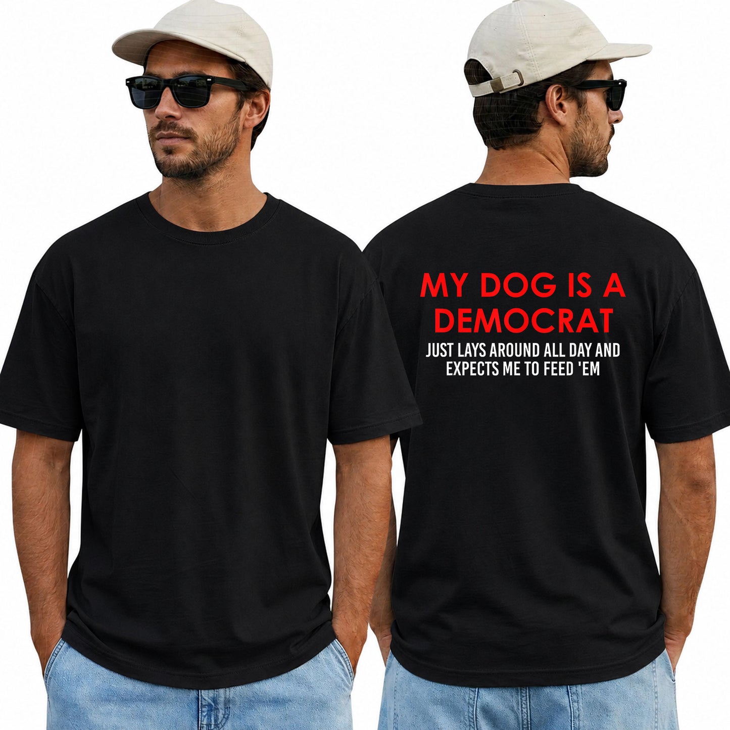 My Dog Is A Democrat Shirt Funny Conservative Political Graphic Tee Anti Liberal Gift For Adults