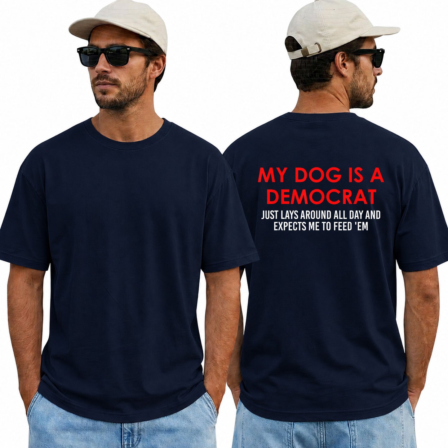My Dog Is A Democrat Shirt Funny Conservative Political Graphic Tee Anti Liberal Gift For Adults