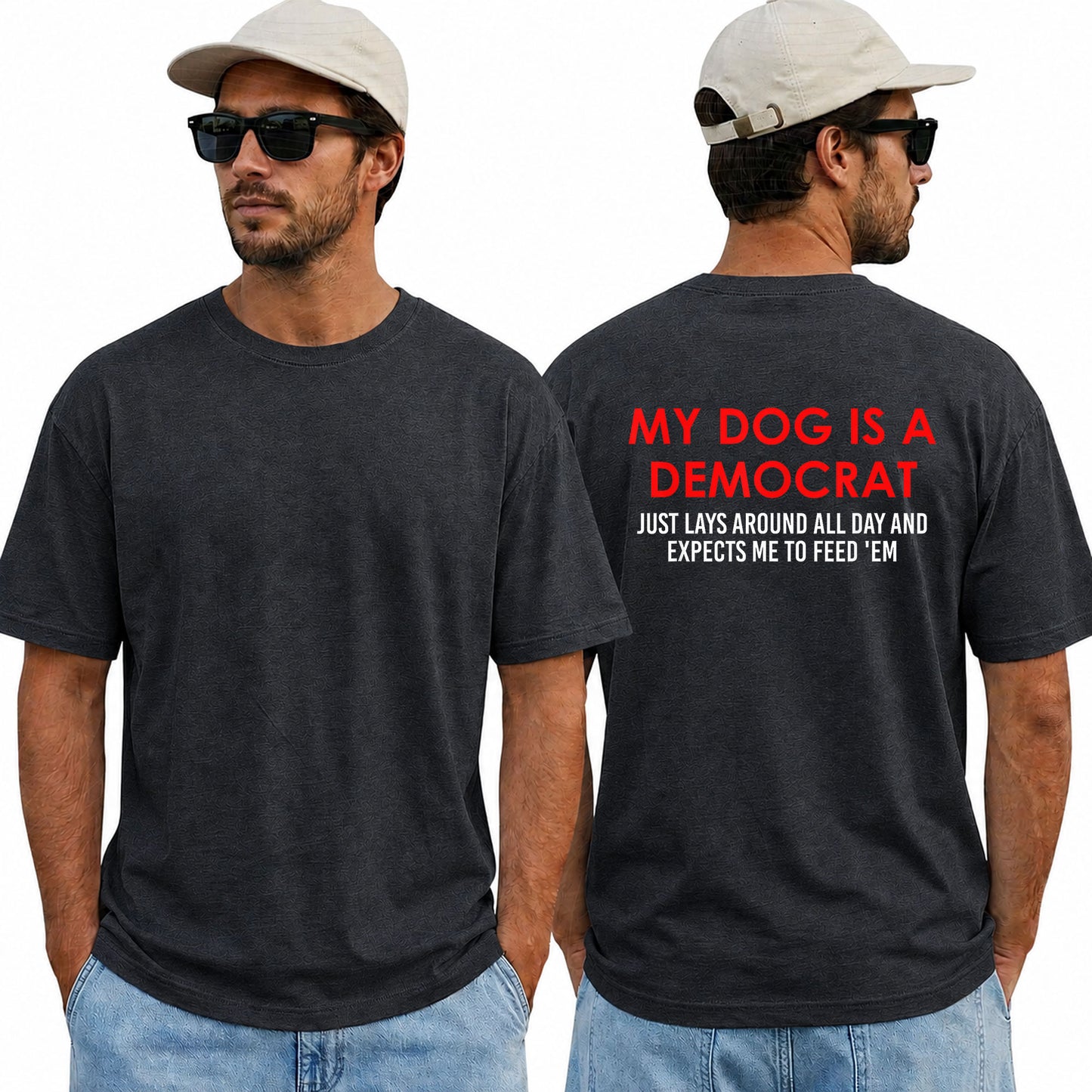 My Dog Is A Democrat Shirt Funny Conservative Political Graphic Tee Anti Liberal Gift For Adults